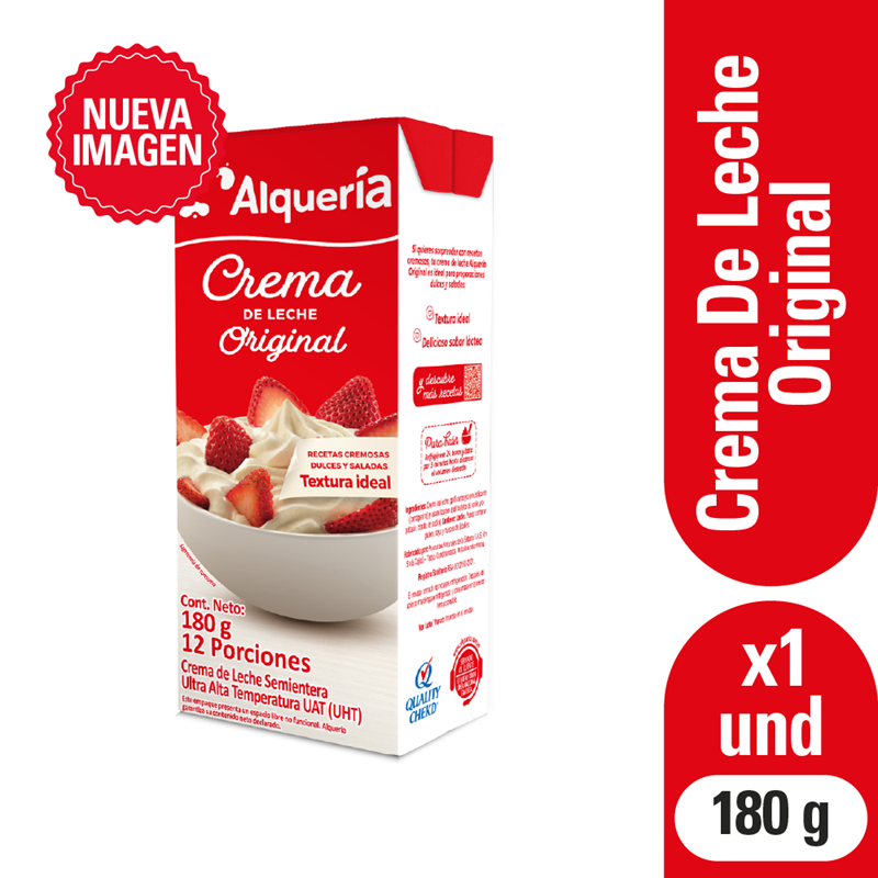 Alquería Crema de Leche Original 180g