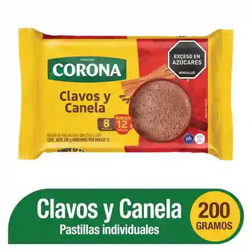 Corona Chocolate de Mesa Clavos y Canela Pastillado