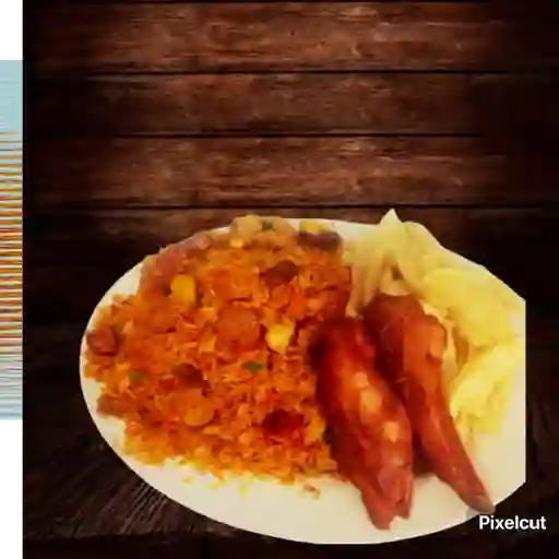 Arroz paisa con costillas