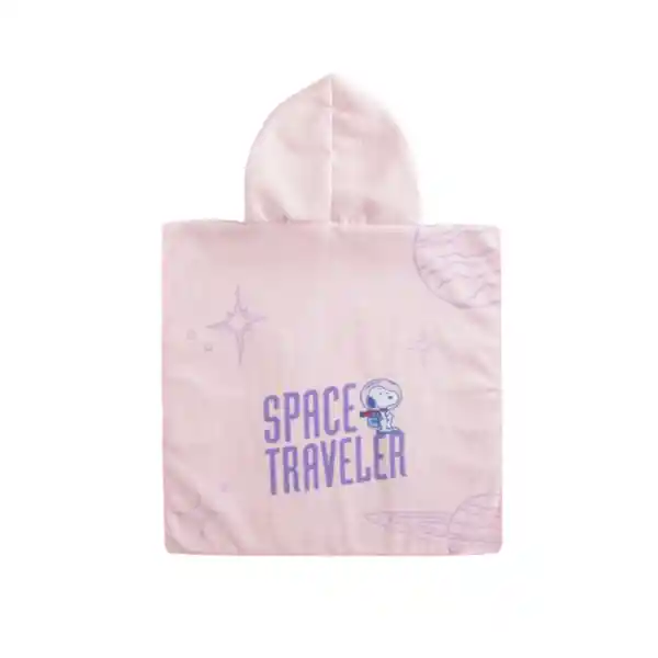 Toalla Infantil Con Gorro Snoopy Little Explorer Space Miniso