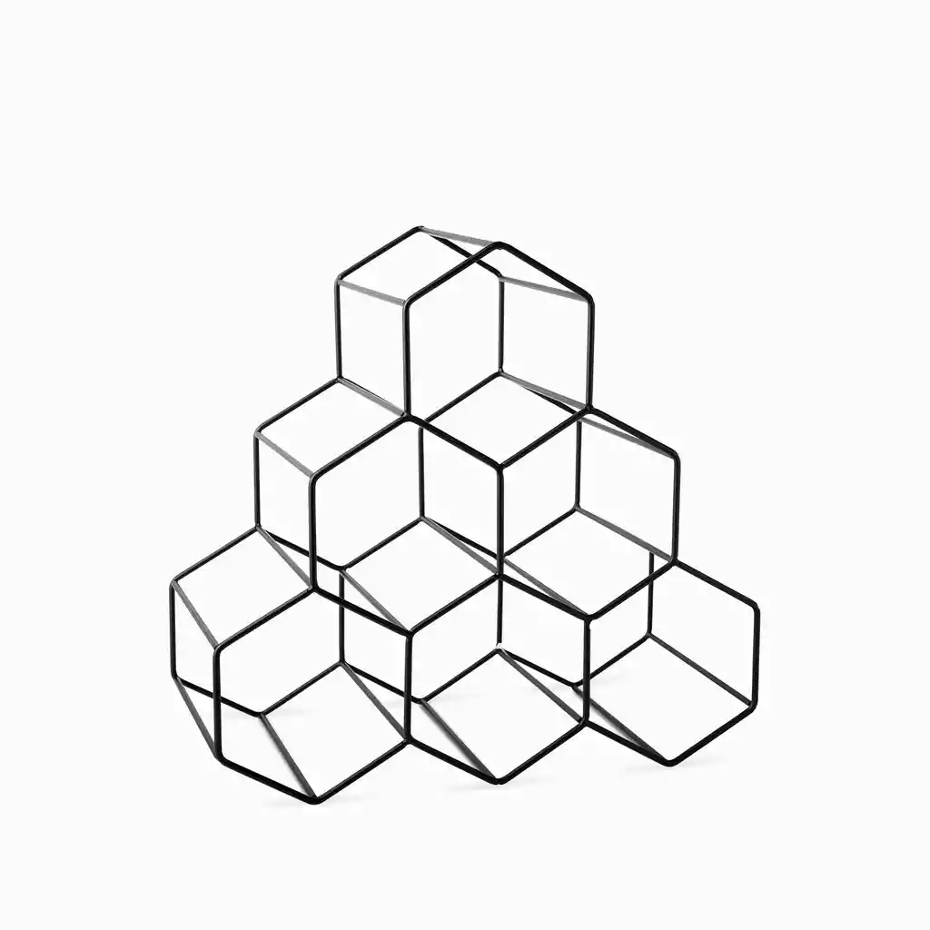 Ambiente Gourmet Soporte Para 6 Botellas de Vino Hexagonal