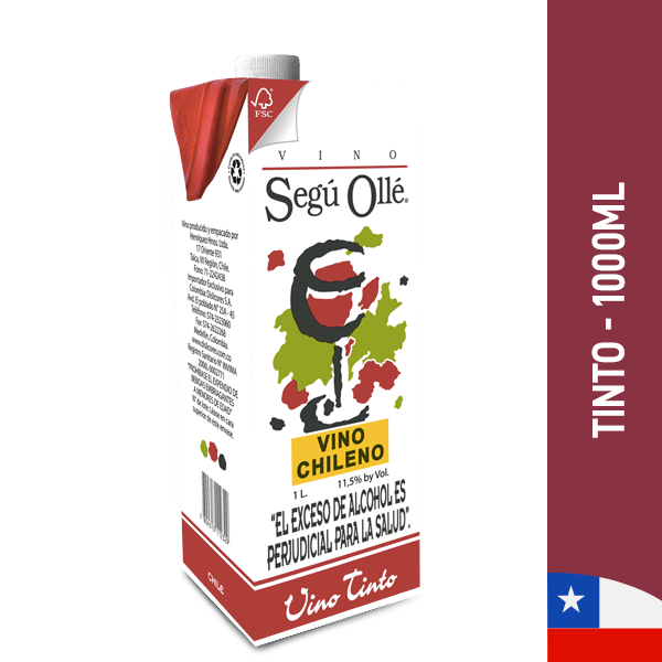 Segú Ollé Vino Tinto Chileno 1 l