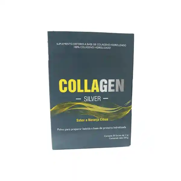 Collagen Silver Suplemento Alimenticio Naranja Citrus