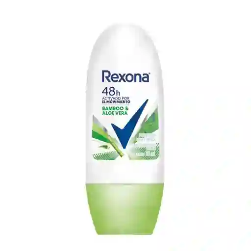 Desodorante Mini Roll On Mujer Rexona Bamboo y Aloe Vera 