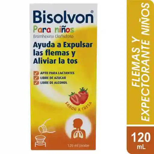 Bisolvon Jarabe para Niños con Sabor a Fresa (0.8 mg)