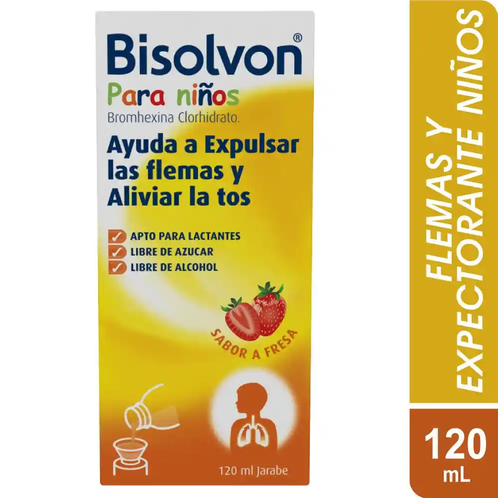 Bisolvon Jarabe para Niños con Sabor a Fresa (0.8 mg)