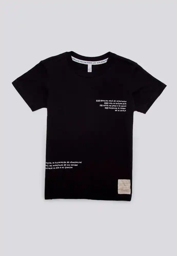 Camiseta Manga Corta 12/18mese-negro