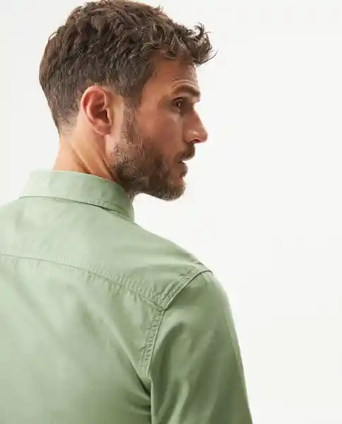 Camisa Dyed Twill Verde Yarumo Medio Talla M Chevignon
