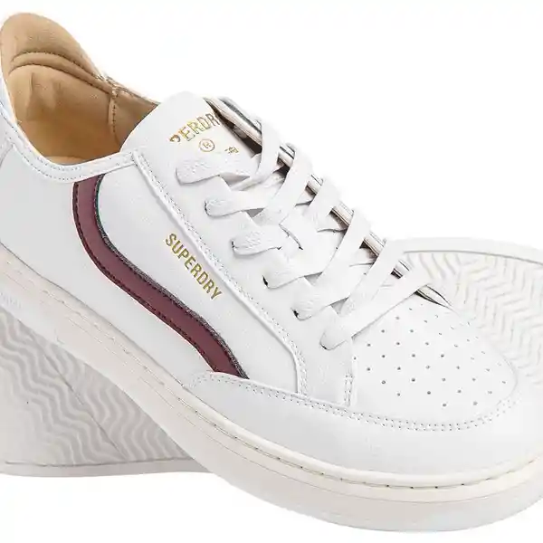 Superdry Tenis Basket Lux Low Trainer Masculino Blanco Talla 9