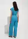 Enterizo Mono Moraima Azul Talla 25 Mujer Mango