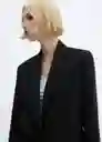 Blazer Americana Dipli Negro Talla L Mujer Mango