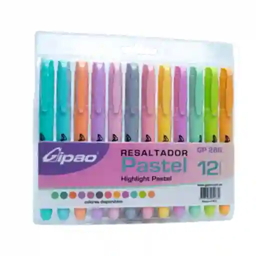 Resaltador Pastel X12 Gipao