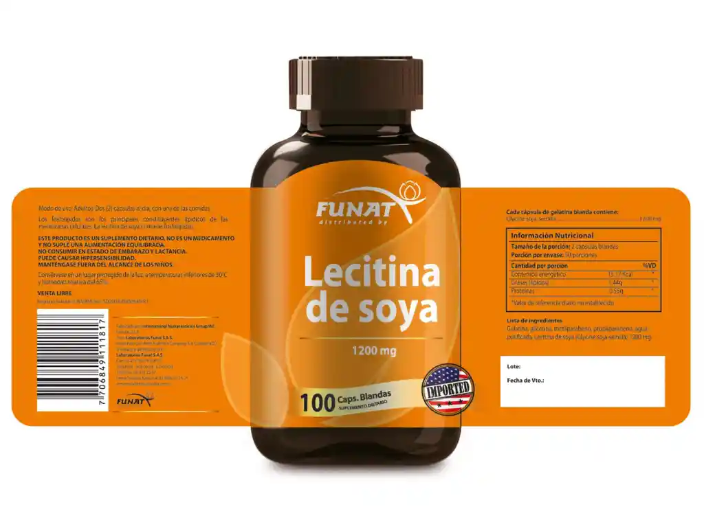 Funat Suplemento Dietario Lecitina de Soya