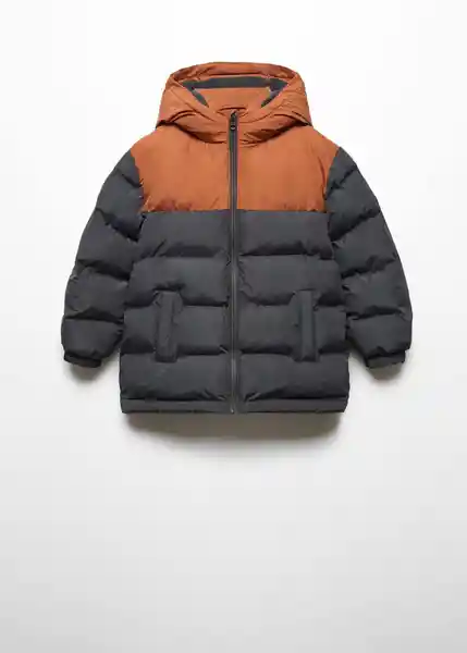 Abrigo Anorak Alaska Antracita Talla 08 Niños Mango