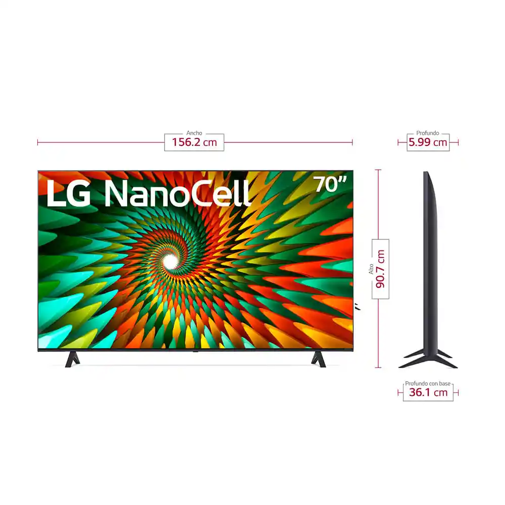Televisor Lg 70 Pulgadas Nano Cell Uhd Smart Tv 70nano77sra