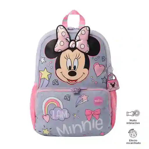Morral Para Niña Minnie Mediano Gris