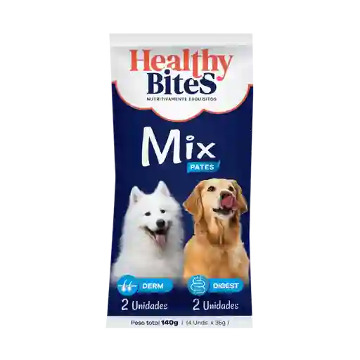 Snack Húmedo para Perro Healthy Bites Paté Derm y Digest 4 Unidades