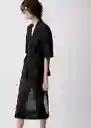 Blazer Americana Argelia Negro Talla S Mujer Mango