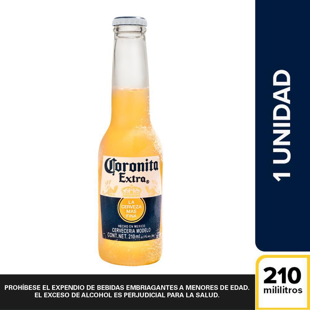 Coronita Cerveza Rubia Extra 210 ml