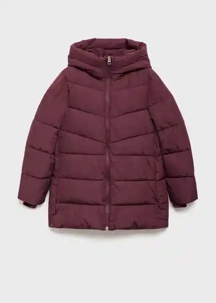 Abrigo Anorak Tokyo Granate Talla L Mujer Mango
