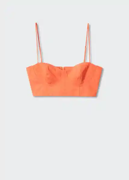 Top Milane Mandarina Talla 18 Mujer Mango