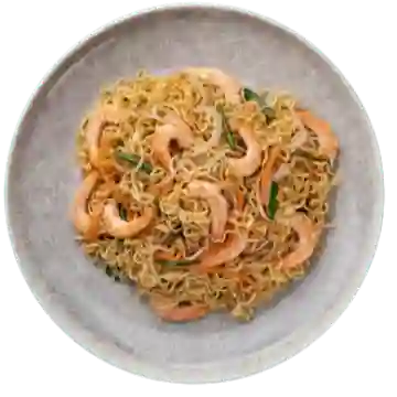 Lo Mein Camaron Al Ajillo