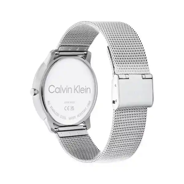 Reloj Iconic Mesh Unisex Color Plateado 25200027 Calvin Klein