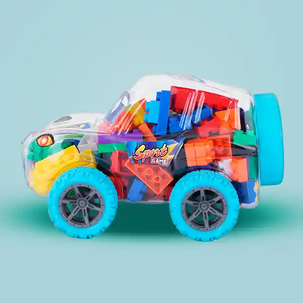 Set Bloques Coche Deportivo Azul Serie Miniso