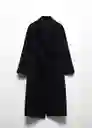 Abrigo Batín Negro Talla XL Mujer Mango