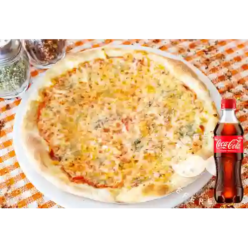 Combo Pizza 2 Sabores Mediana +Cocacola Orig 400ml