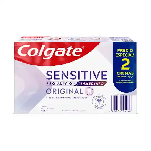 Crema Dental Sensibilidad Colgate Sensitive Pro-alivio Original Inmediato 2 Caja