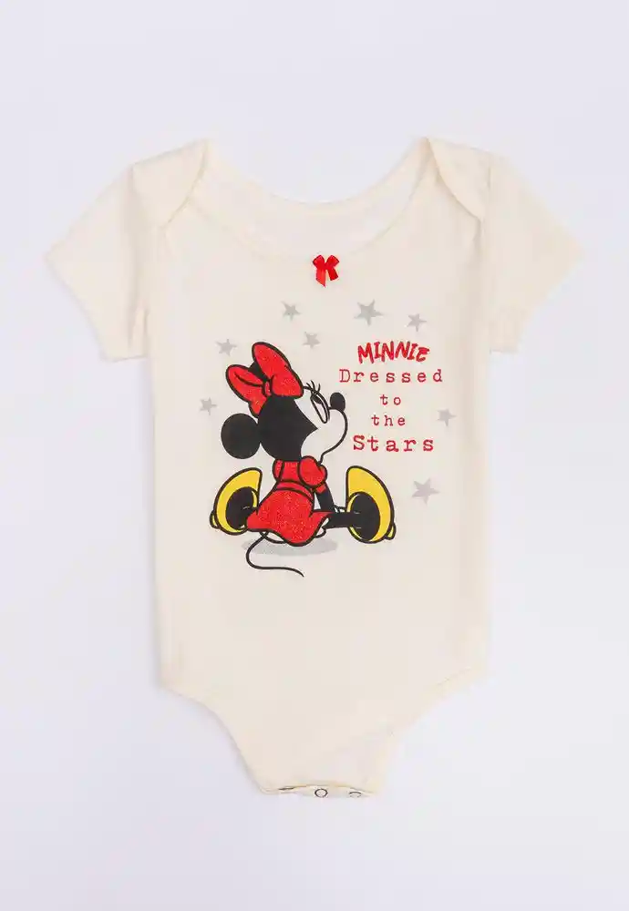 Body Manga Corta Bebita 6/9 Meses-ivory