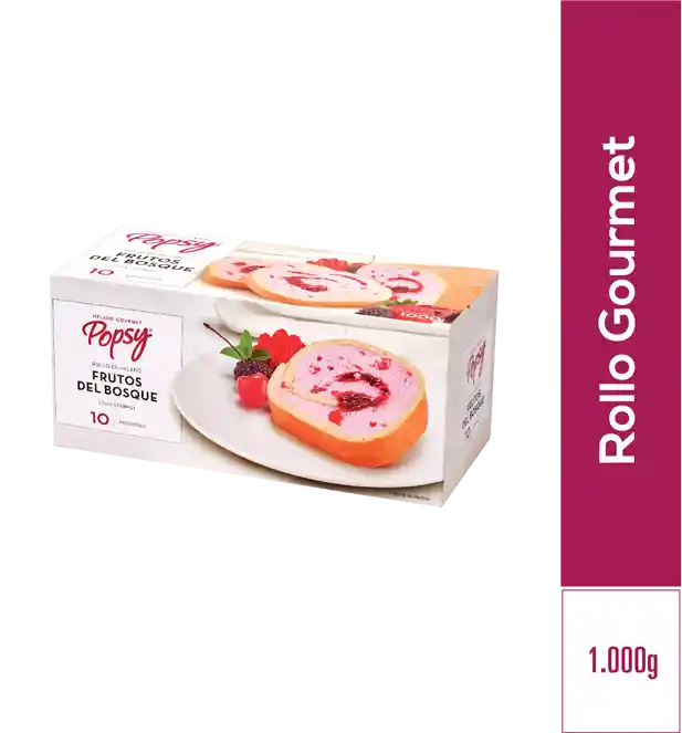 Popsy Helado Rollo Sabor Frutos Rojos 