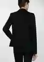 Blazer Paloma Negro Talla 36 Mujer Mango