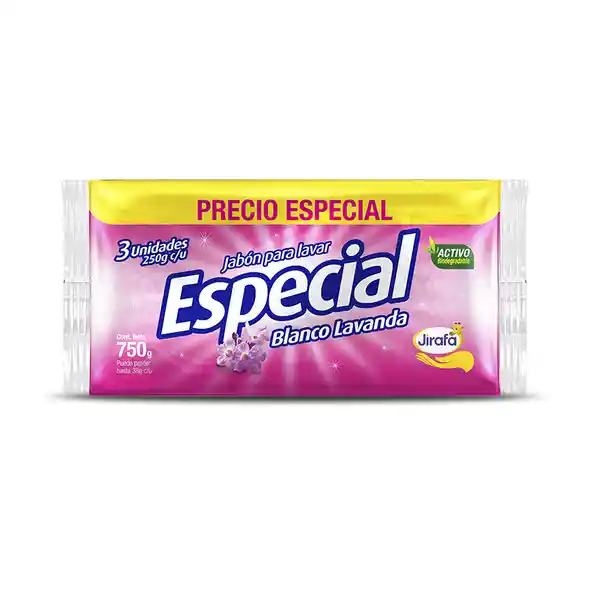 Especial Jabón para Lavar en Barra Blanco Aroma a Lavanda