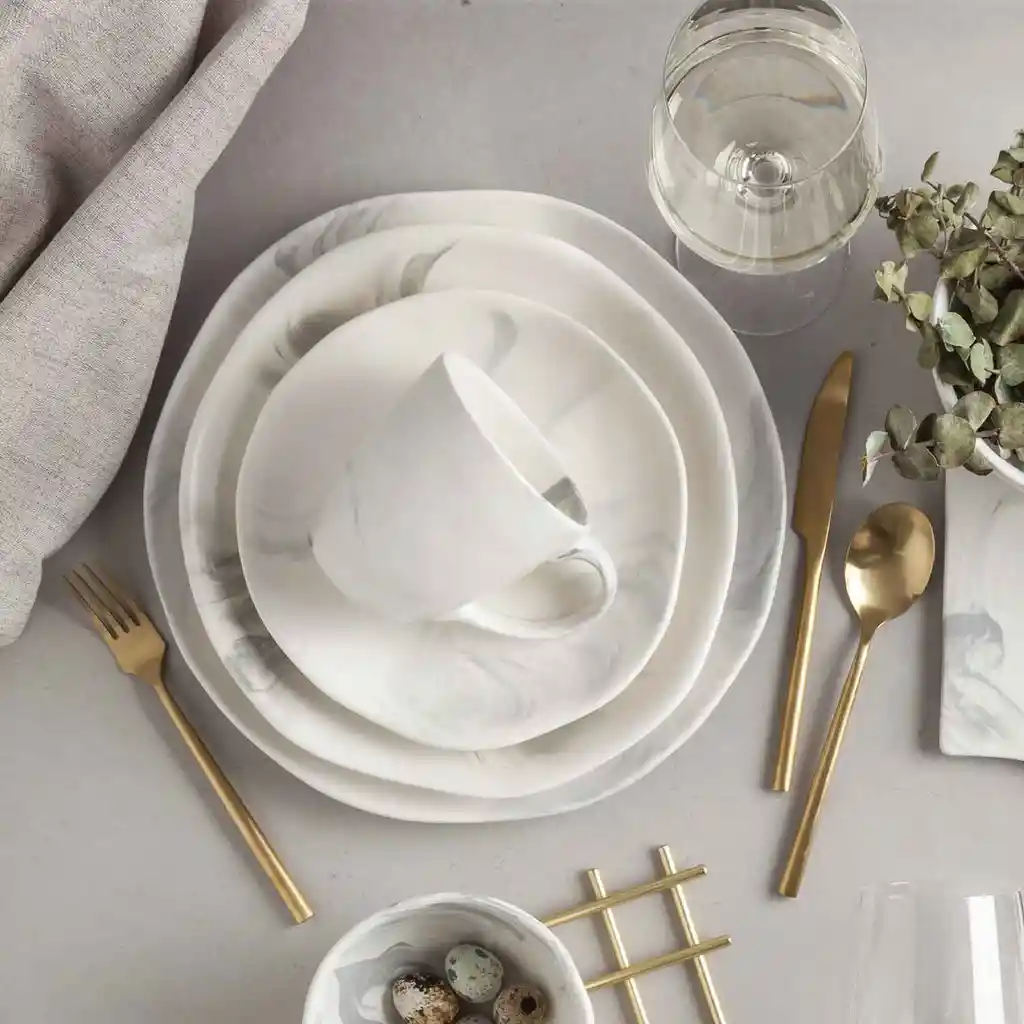 Plato Mármol 26 cm Ambiente Gourmet