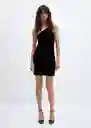 Vestido Xasil Negro Talla M Mujer Mango