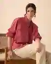 Camisa Rosa Rubor Oscuro Talla L 611G033 Esprit