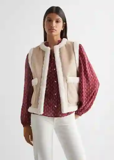 Chaleco Sheep Beige Talla 20 Niñas Mango