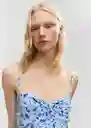 Vestido Sea Azul Talla L Mujer Mango