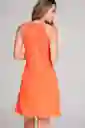 Vestido Prana Color Naranja Talla L Ragged