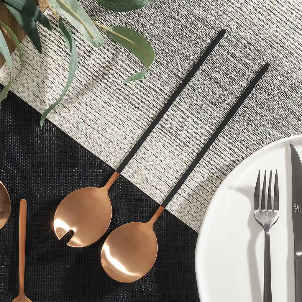 Set de Servidoras Copper - Negro Ambiente Gourmet