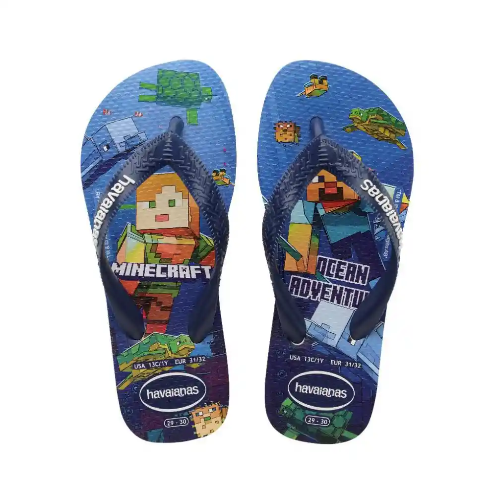 Sandalia Minecraft 33/34 - Azul