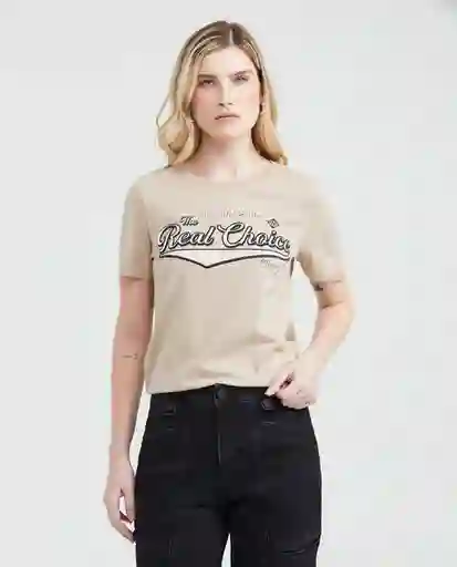 Camiseta Graphic Tee Café Quemado Claro Talla S Chevignon