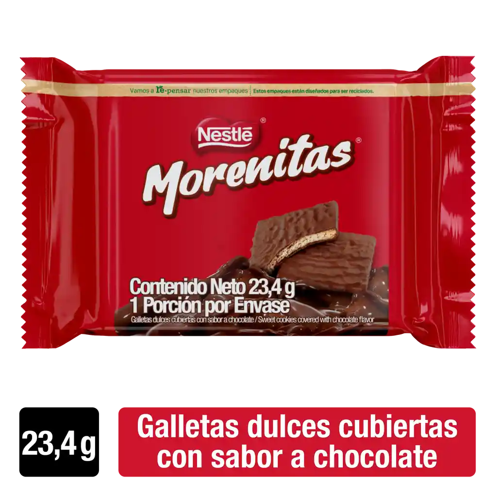 Galletas MORENITAS cubiertas con chocolate 23,4g