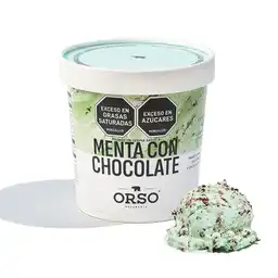 Helado de Crema Sabor Menta Con Chocolate Orso