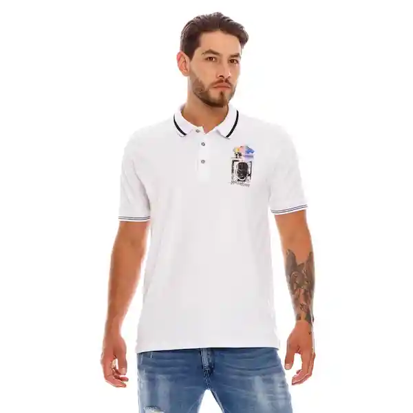 Pilatos Camiseta Polo Manga Corta Blanco Talla XL