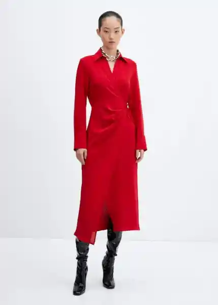 Vestido Bilma Rojo Talla M Mujer Mango