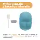 Contenedor Para Alimentos de Doble Capa Con Asas Azul Miniso