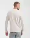 Camiseta Long Sleeve Masculino Beige Pomez Claro T L Chevignon